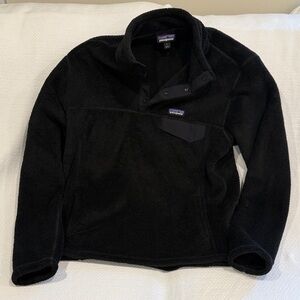 Patagonia Men's Black L Extra Furry Snap-T Fleece with Pockets